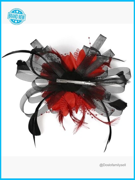 Vintage Fascinator Hat Headpiece Hair Clip Band for Derby Wedding Cocktail Party main image 5